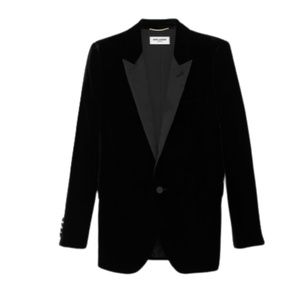 NEW Saint Laurent velvet & satin blazer